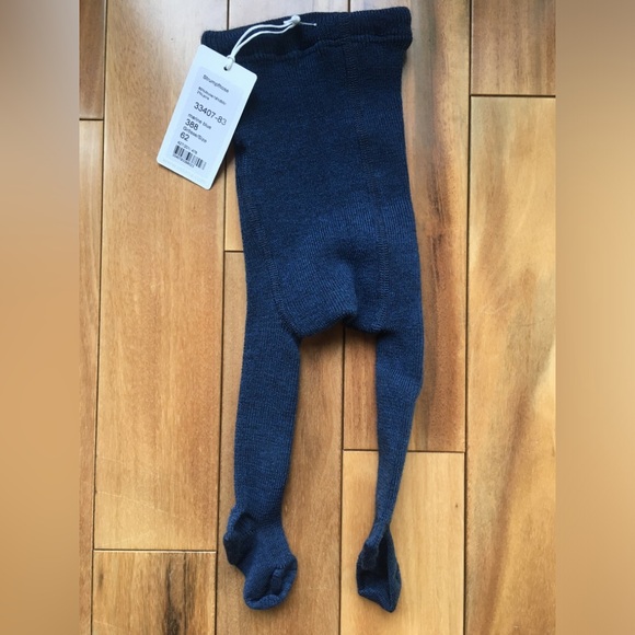 MamaOwl Selana baby merino/cotton tights - marine blue! - Picture 2 of 6